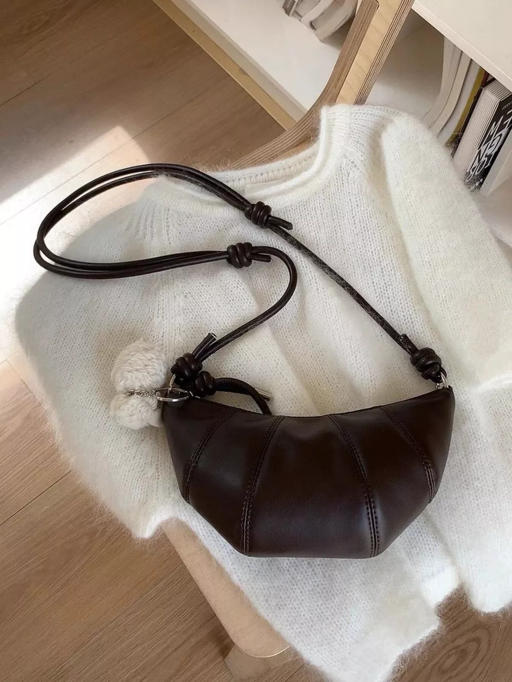 Croissant Shaped Crossbody Bag, image 11