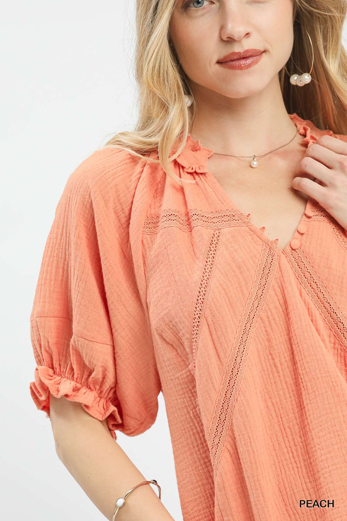 Cotton Gauze Ruffle Top, image 4