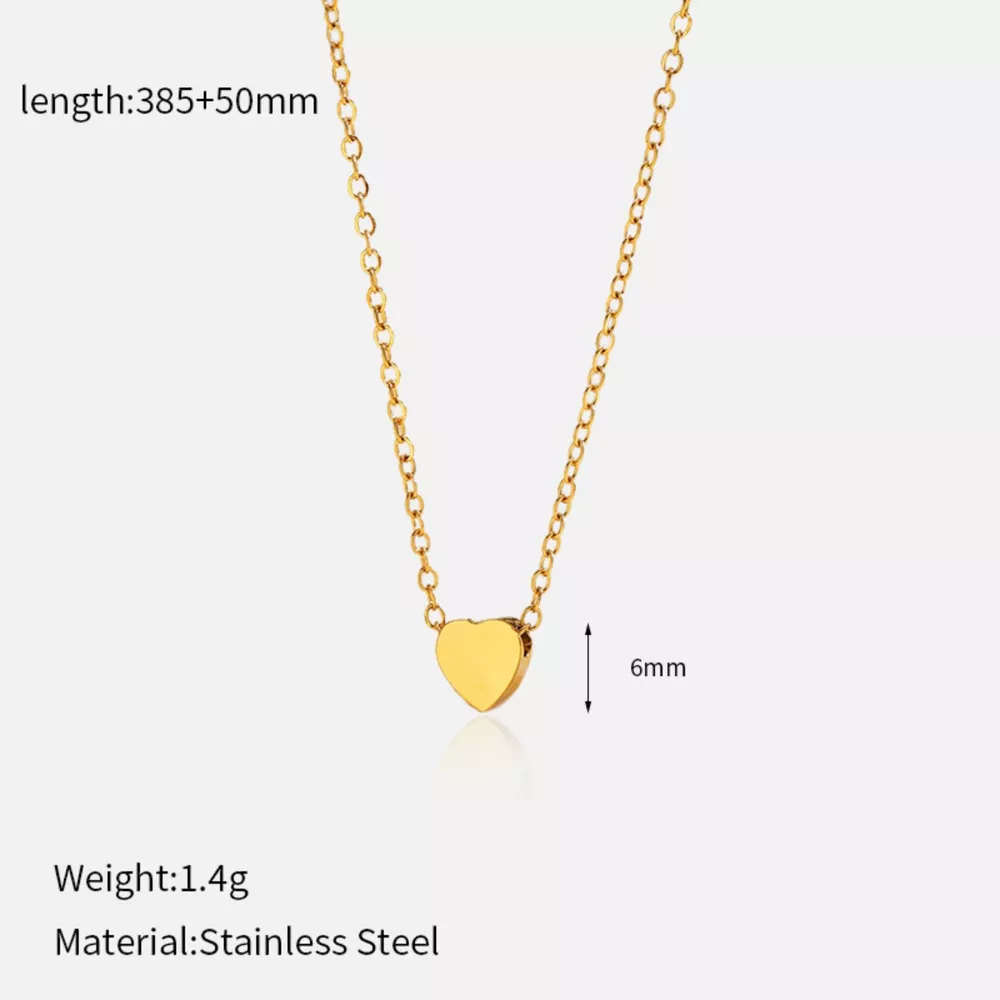 18K Gold-Plated Heart Pendant Necklace, image 5