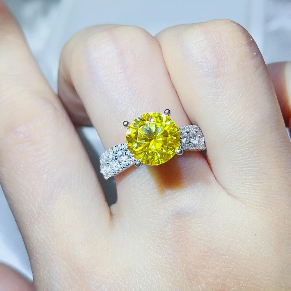3 Carat Moissanite 925 Sterling Silver Ring, image 3