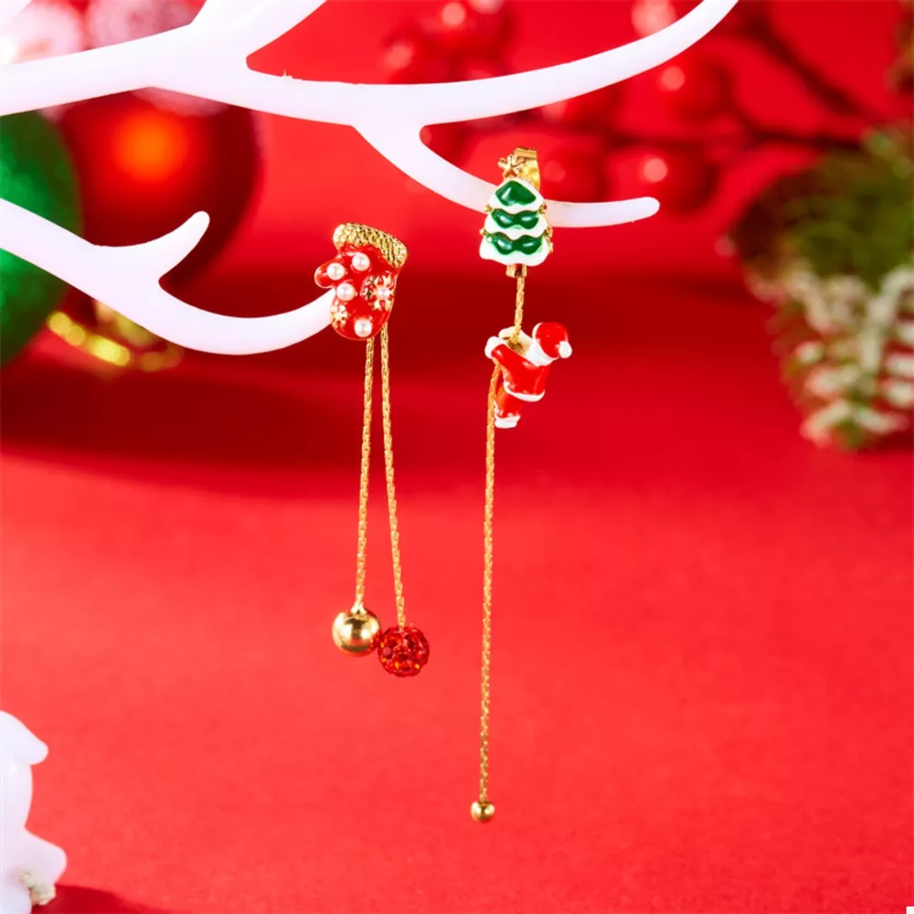 Christmas Santa Drop Earrings, image 2