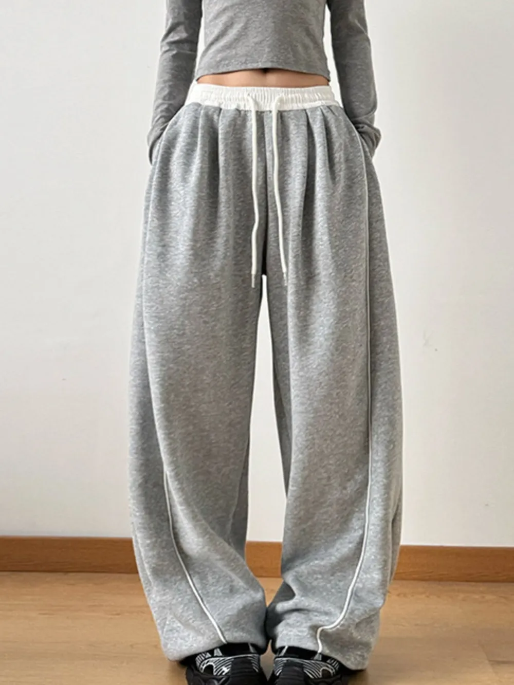 Drawstring Wide Leg Pants, image 5