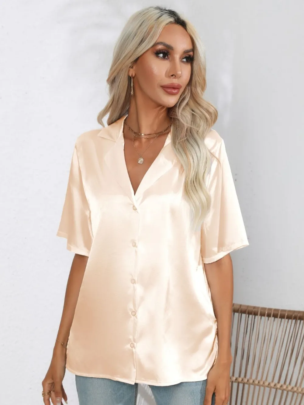 Button Up Collared Neck Shirt, image 3