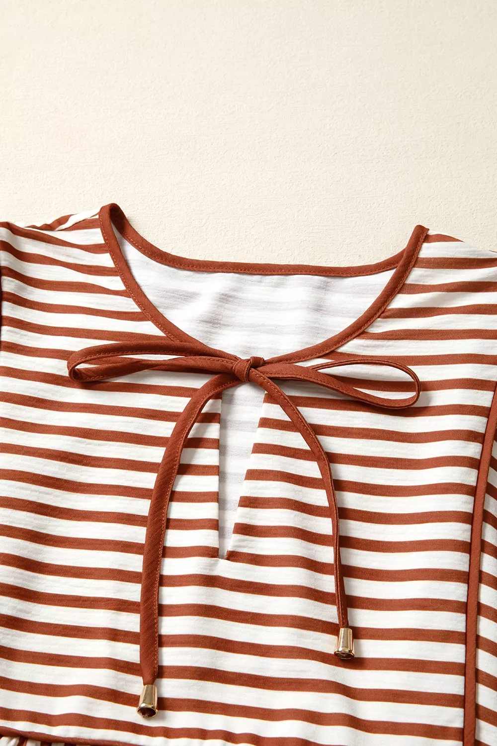 Stripe Babydoll Long Sleeve Blouse, image 5
