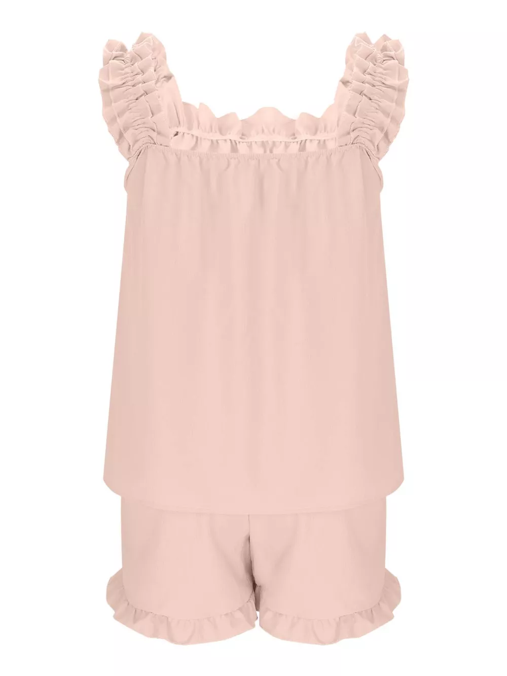 Ruffle Trim Sleeveless Top and Shorts Set, image 10