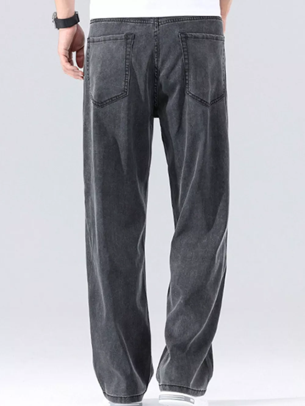Men's Loose Fit Washed Jeans, image 2