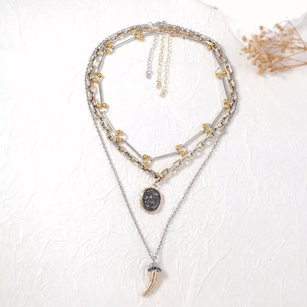 3 Piece Chain Pendant Necklace, image 2