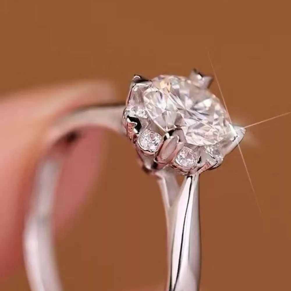925 Sterling Silver Moissanite Ring, image 5