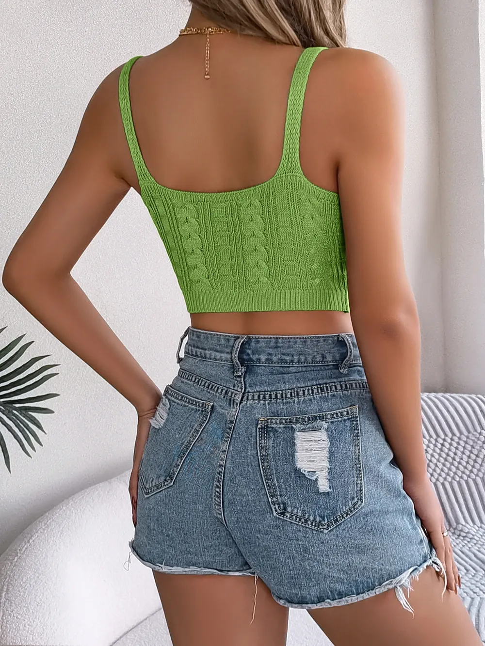 Cable-Knit Short Cami, image 14