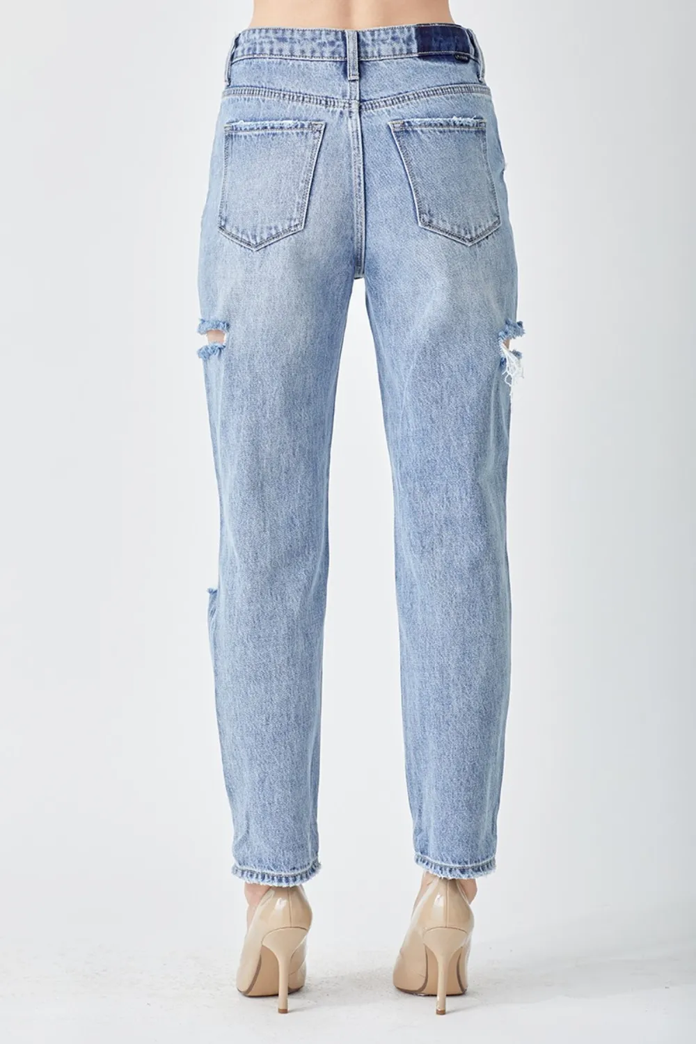 Distressed Slim Cropped Jeans, image 2