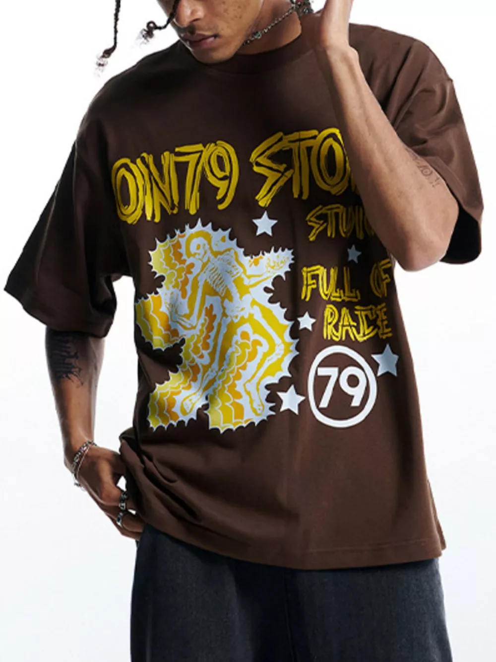Men's Graphic Round Neck Short Sleeve T-Shirt, image 4