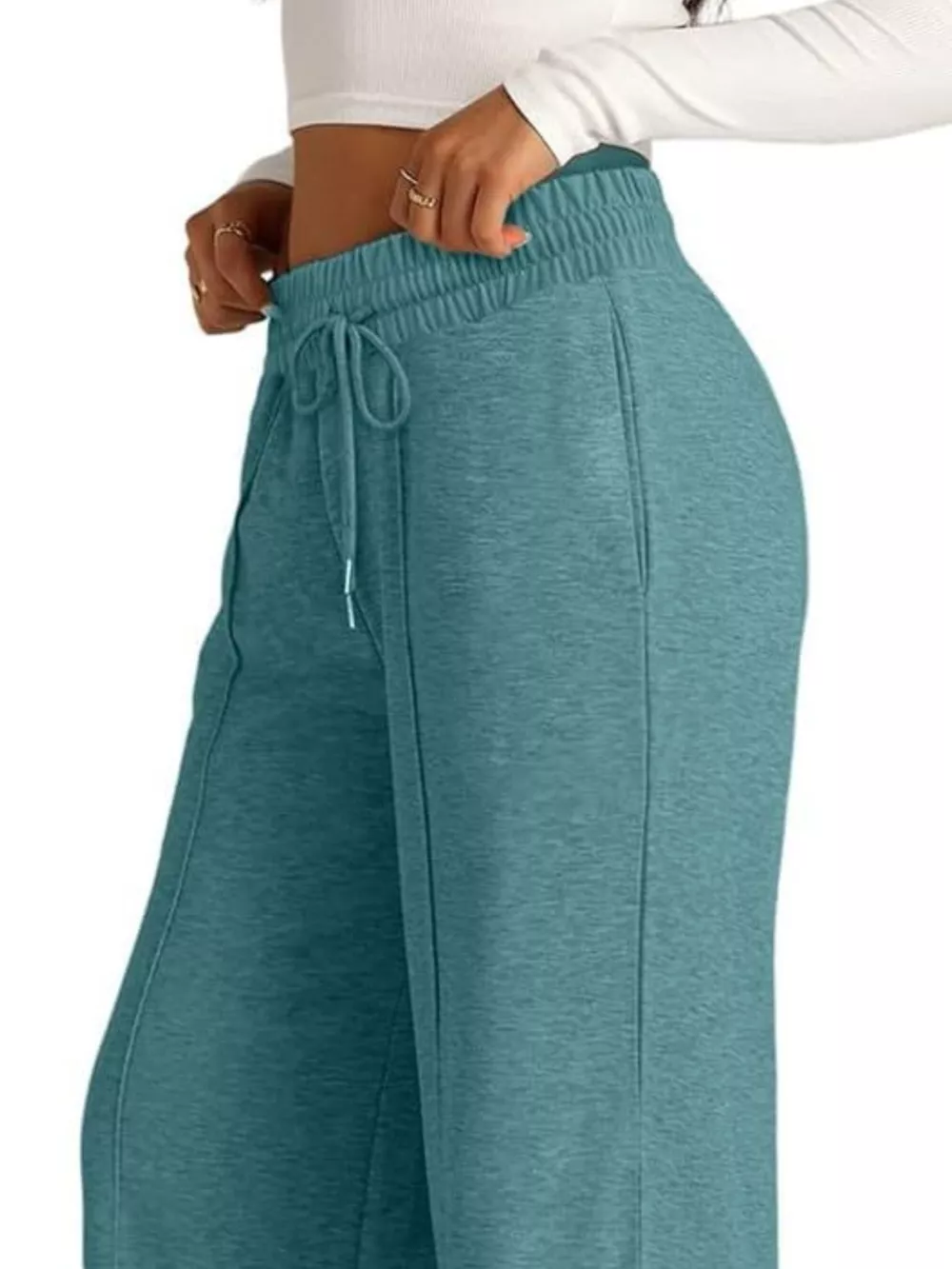 Wide Leg Drawstring Pants, image 4