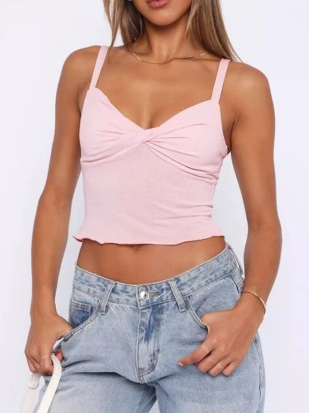 Twist-Front Cropped Cami, image 2