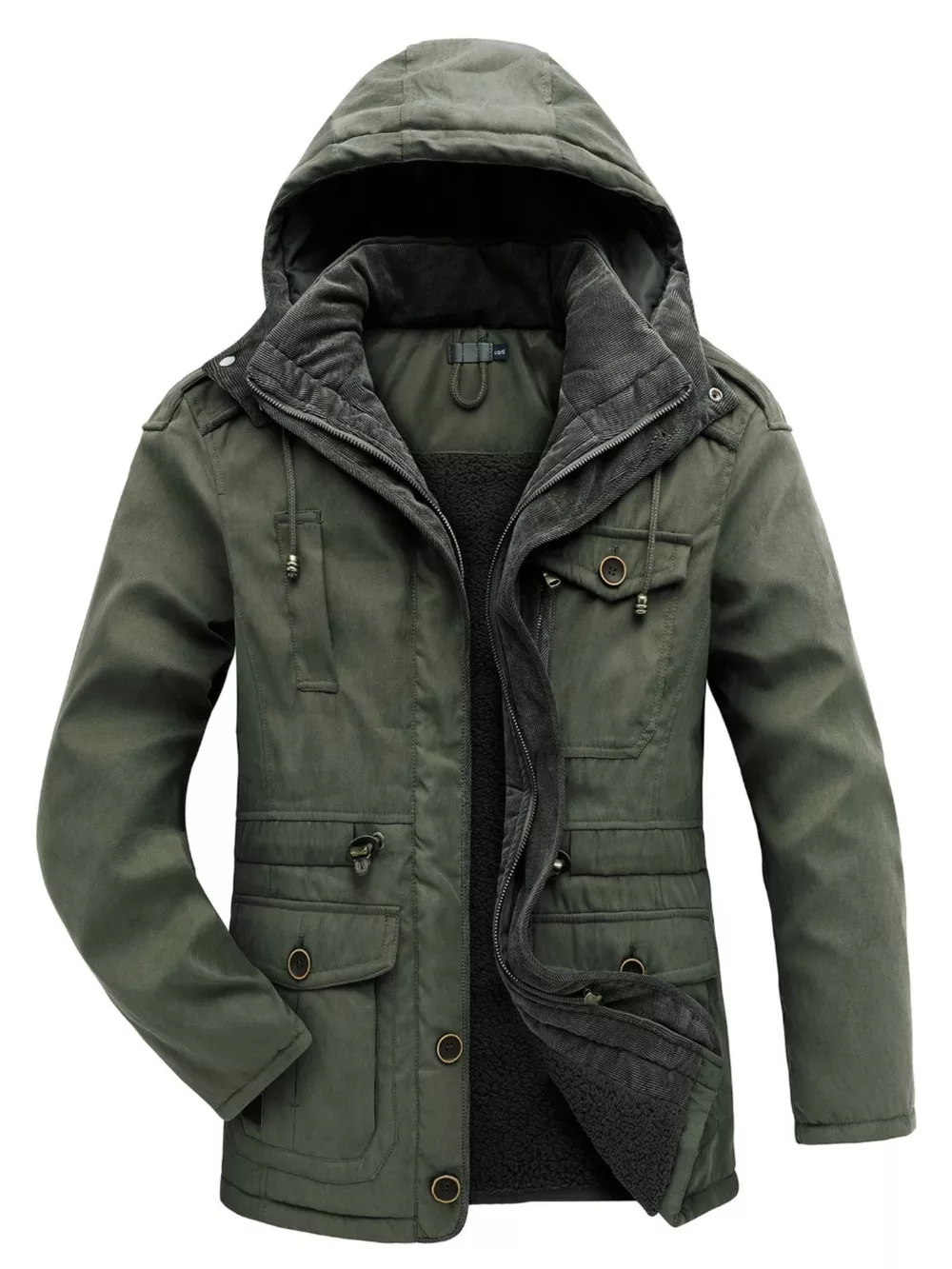 Men's Winter Hooded Zip Up Jacket