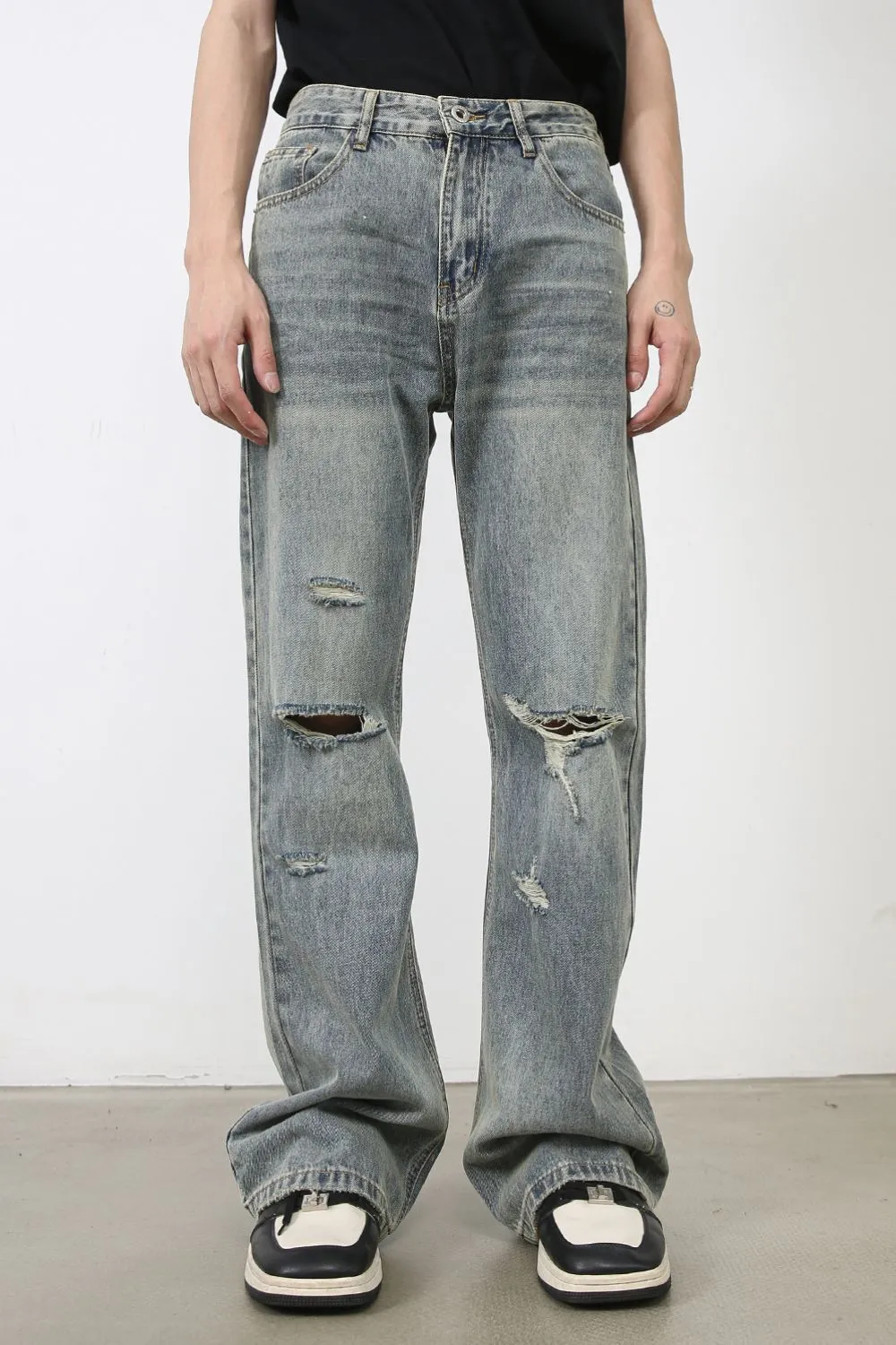 Men's Distressed Jeans, image 2