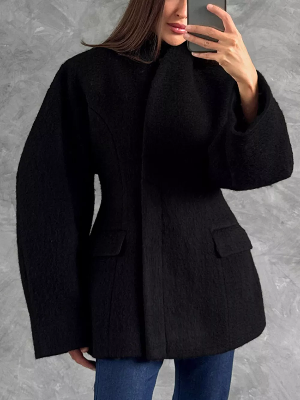 Wool-Blend Leg-of-Mutton Sleeves Outerwear, image 12