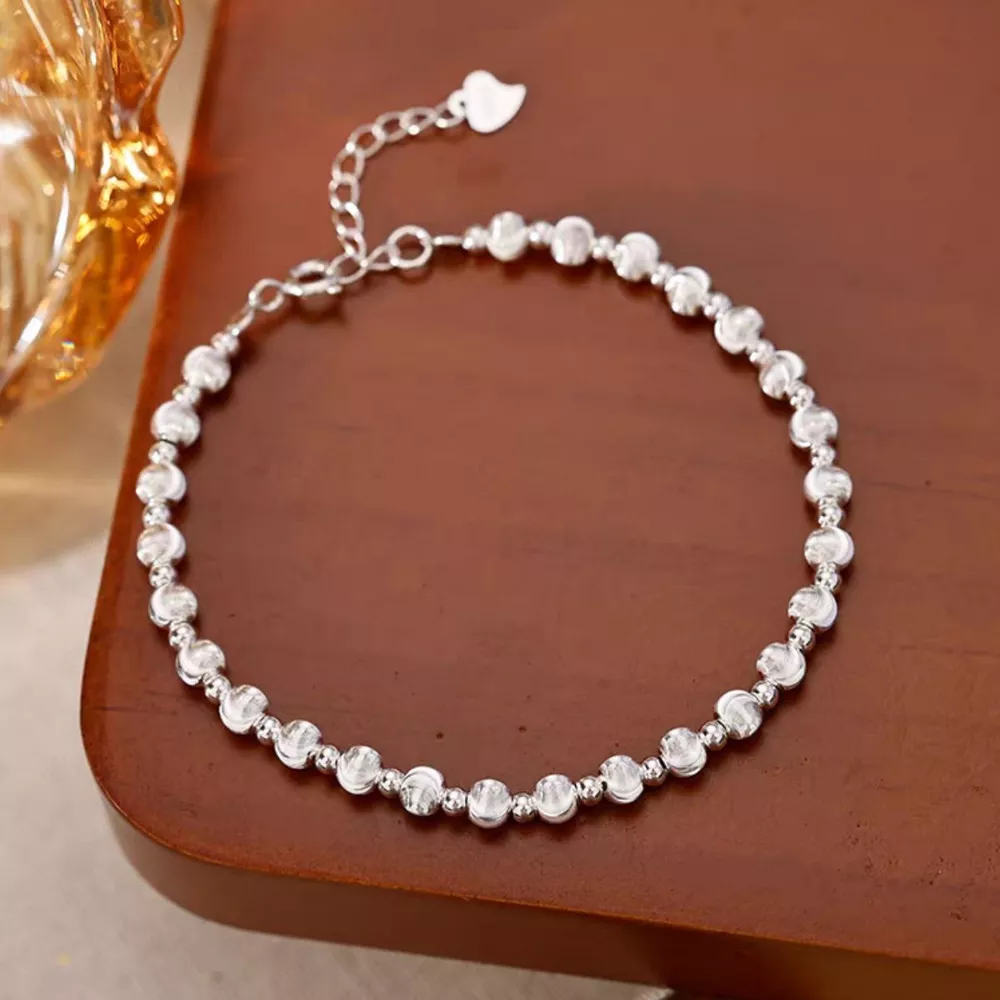 925 Sterling Silver Beaded Bracelet, image 6