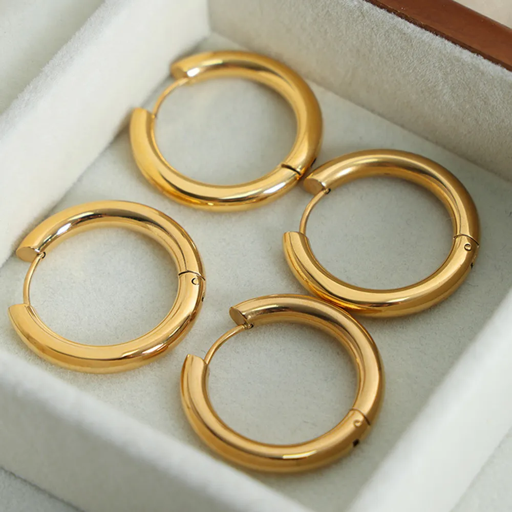 18K Gold-Plated Huggie Earrings, image 5