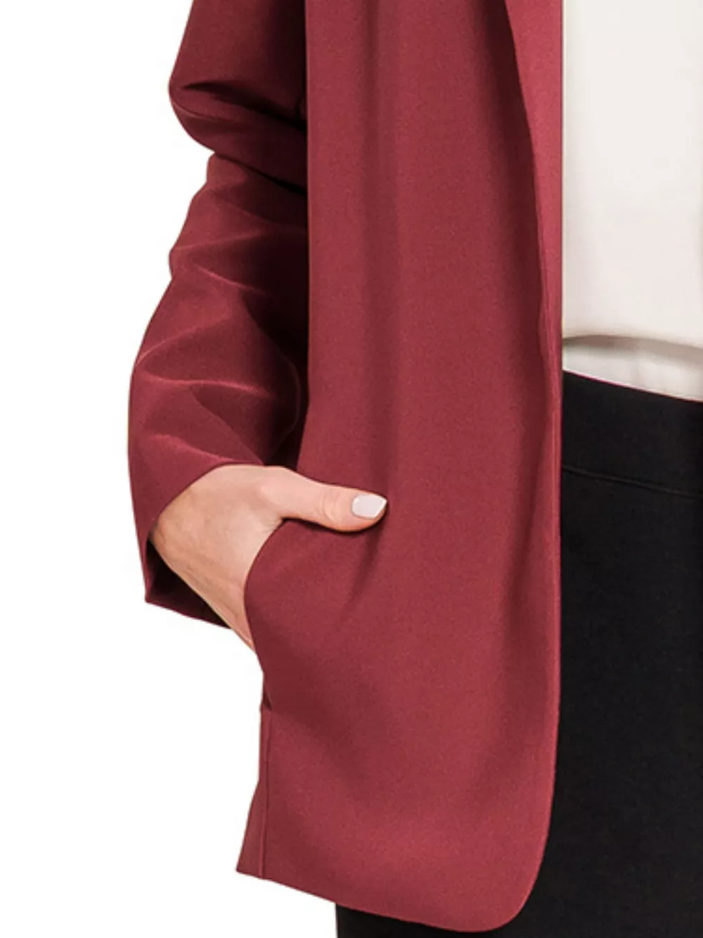Woven Long Sleeve Blazer With Lining, image 3