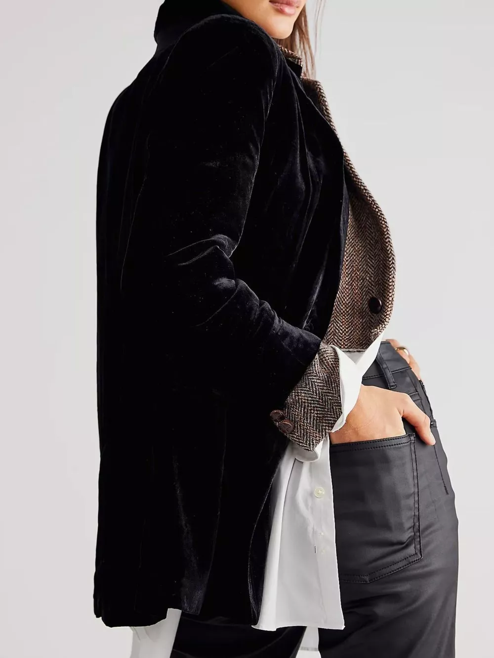 Lapel Collar Button Up Blazer, image 5