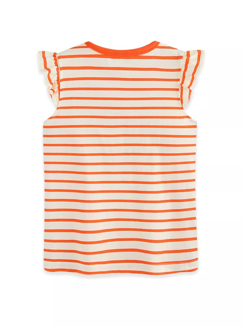 Children's Striped Fruit Print Ruffle Sleeve Tee, image 6