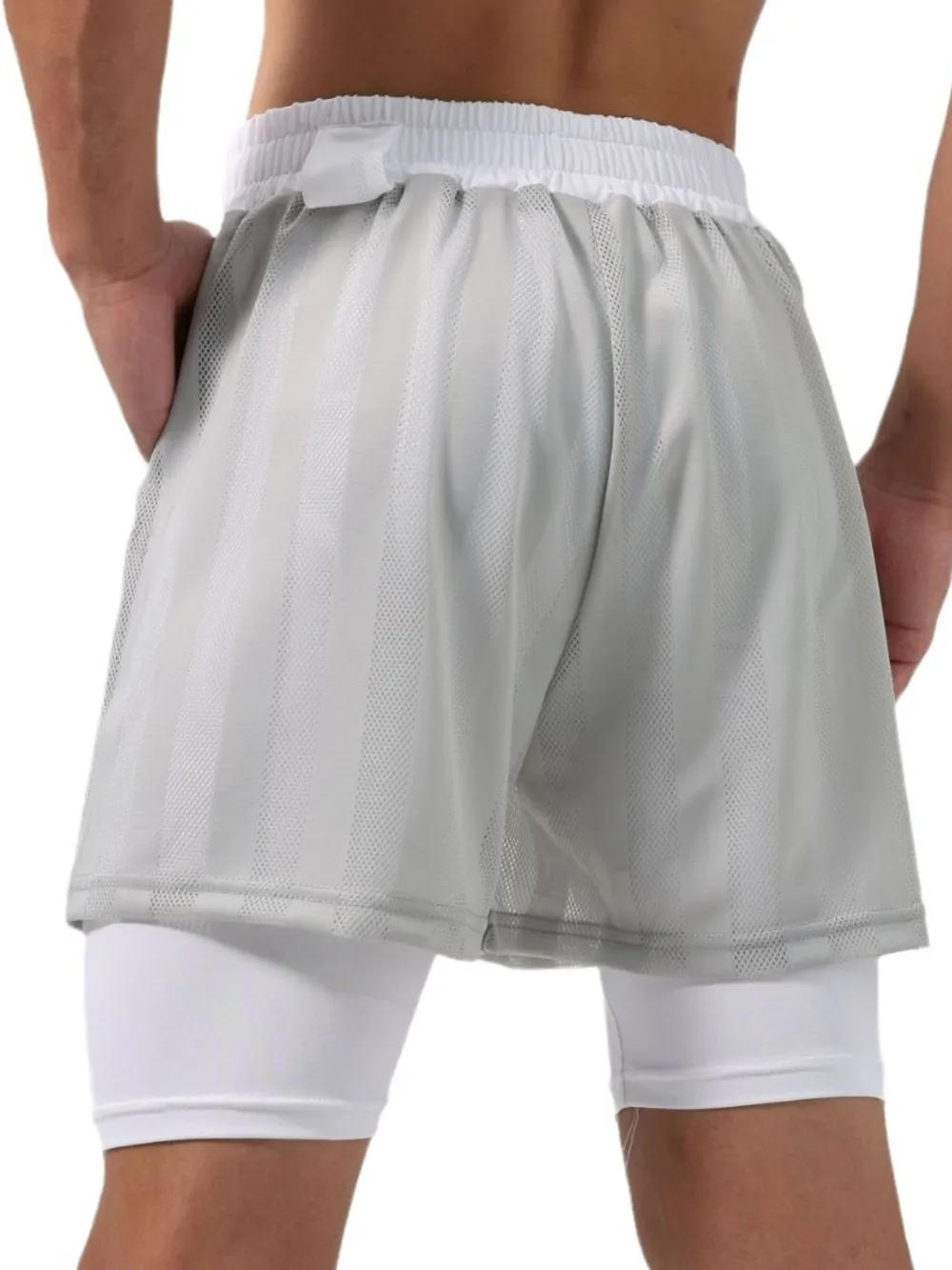 Men's Plus Size Elastic Waist Shorts, image 6