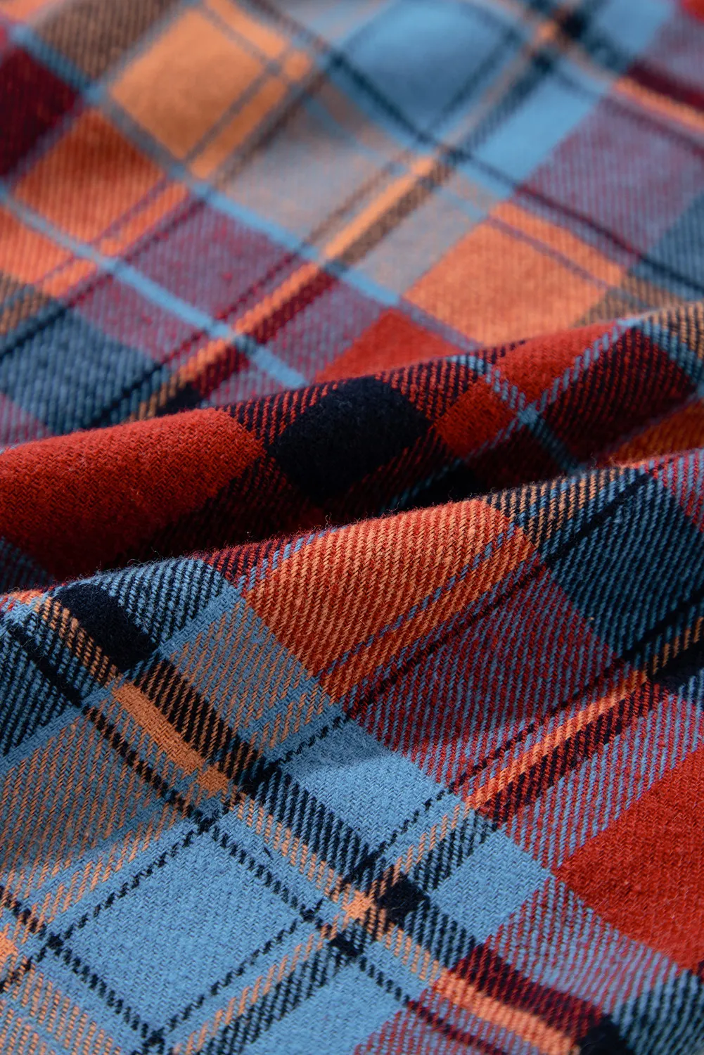 Plaid Collared Neck Long Sleeve Shirt, image 3