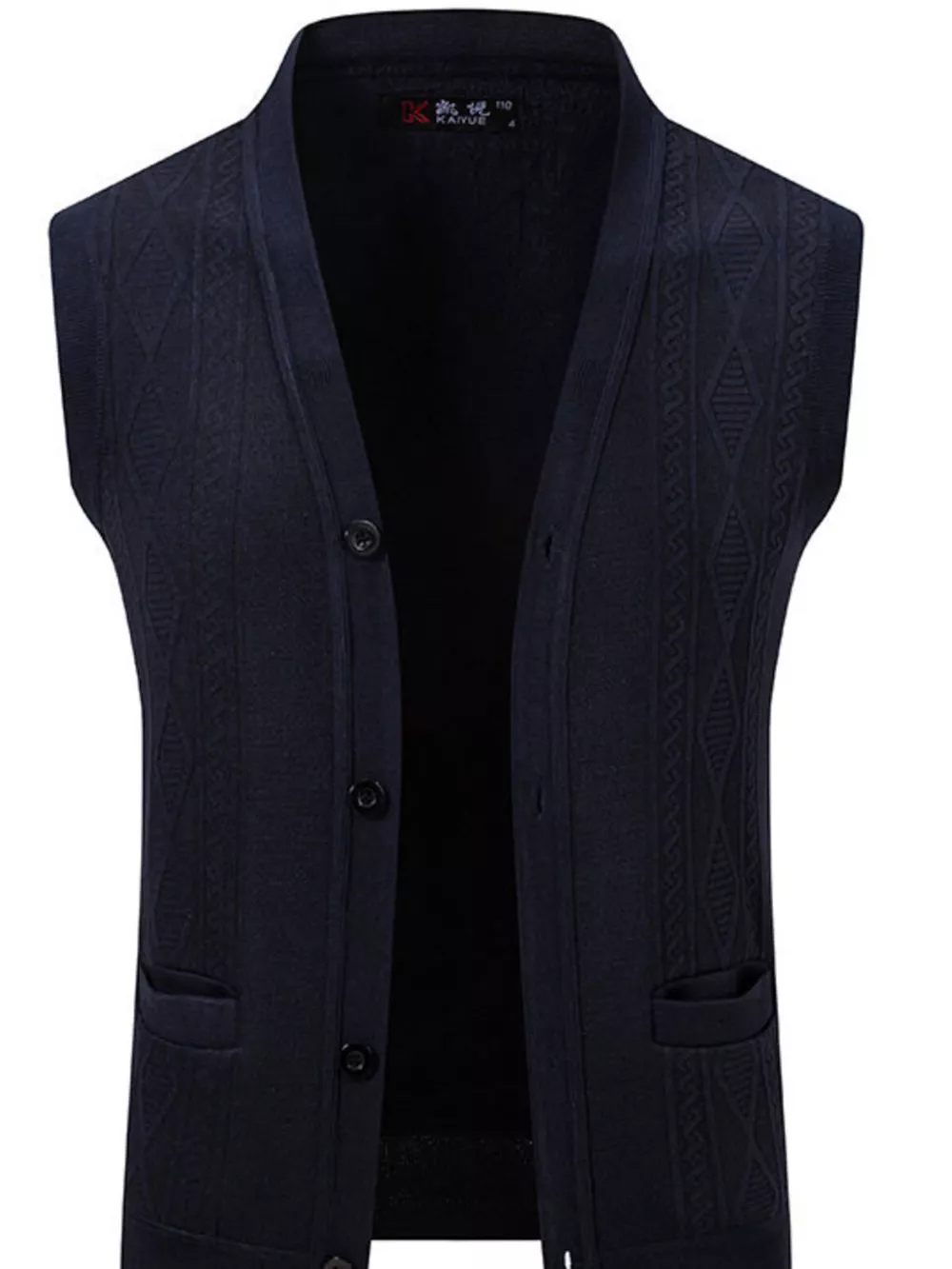 Men's Plus Size Button-Down Sweater Vest, image 4