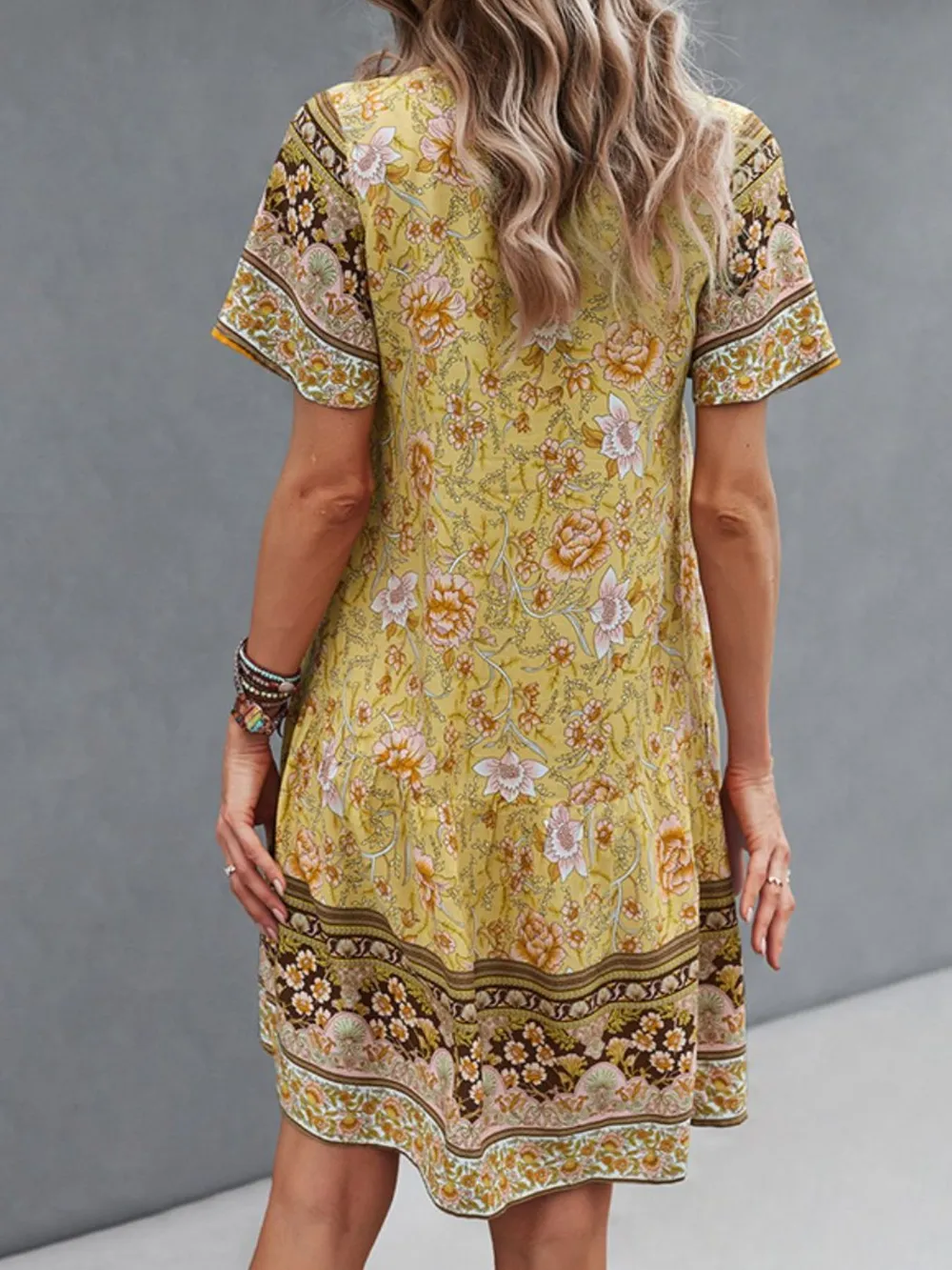 Floral Print V-Neck Summer Dress, image 5