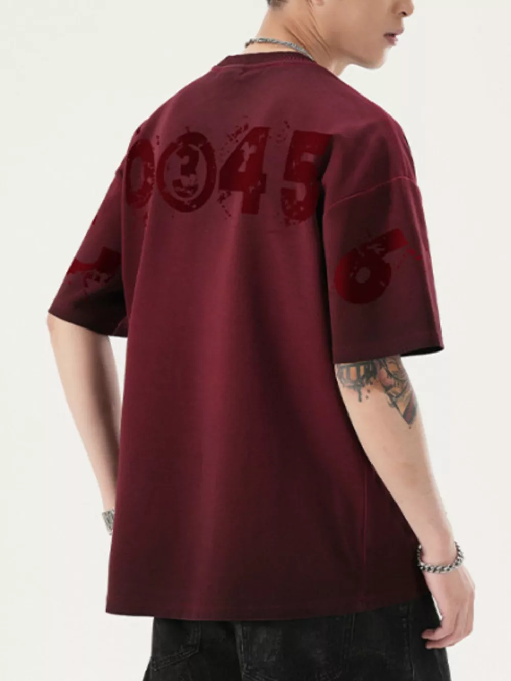 Men's Full Size Oversized Round Neck T-Shirt Plus Size, image 2
