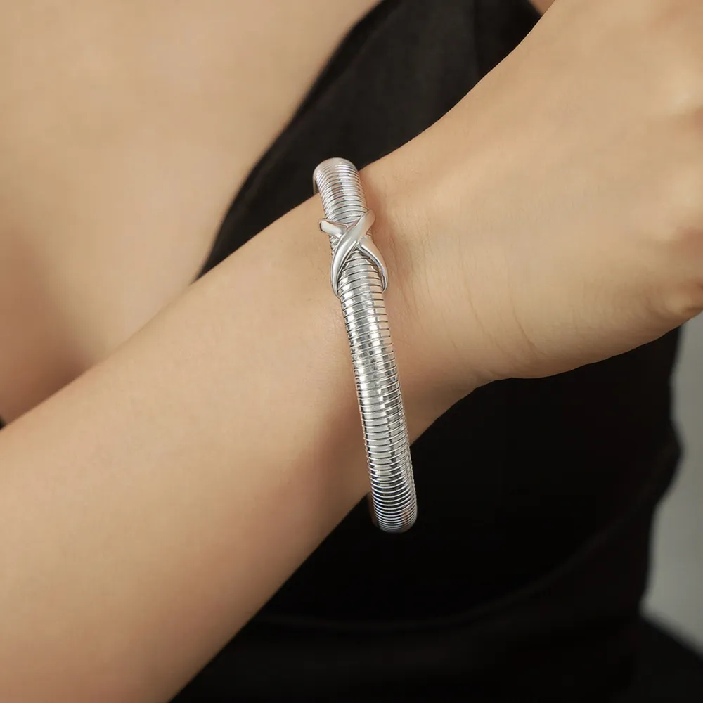Titanium Steel Spring Shape Bracelet, image 5