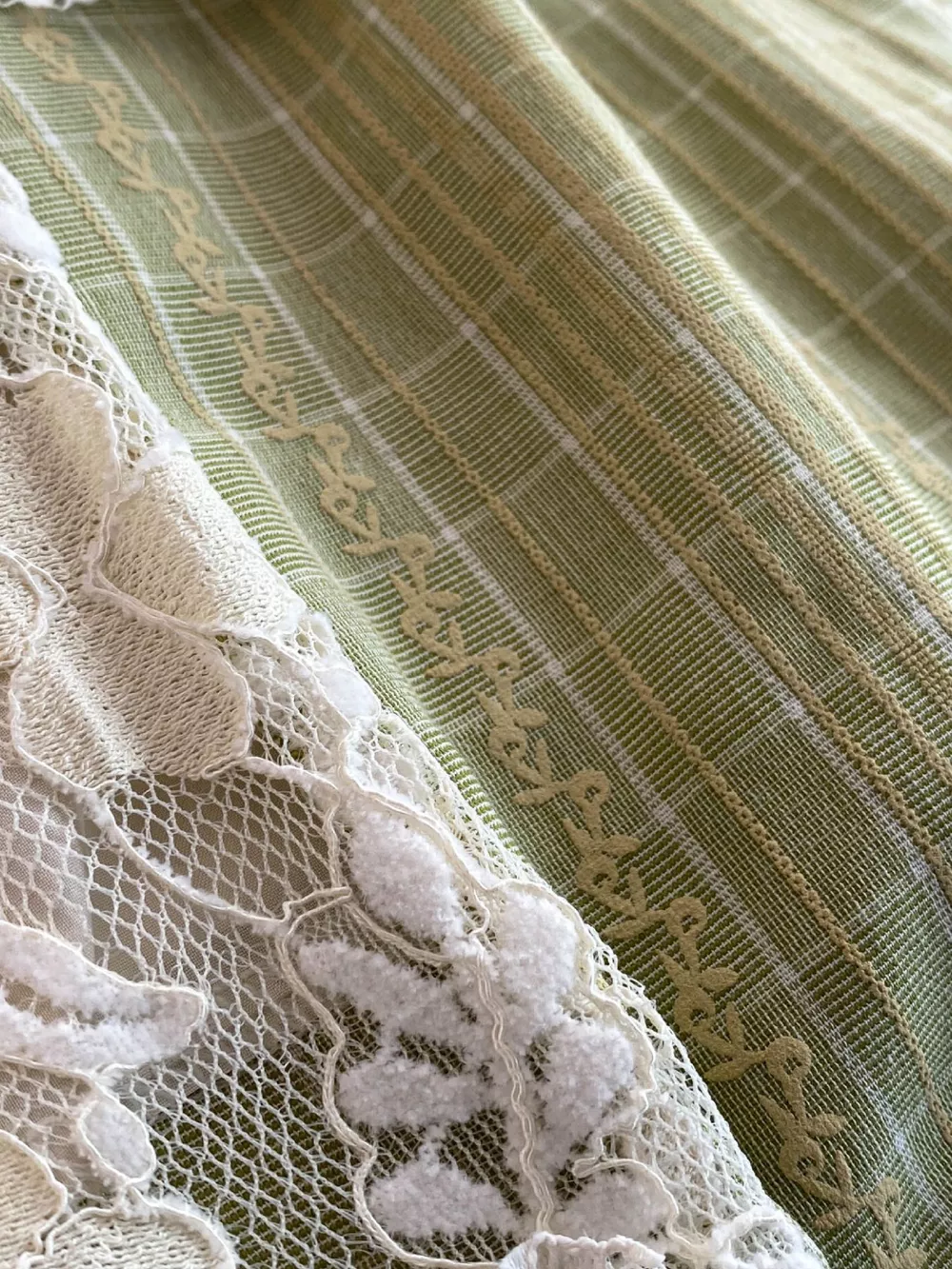 Patchwork Lace Trimmed A-Line Dress, image 9