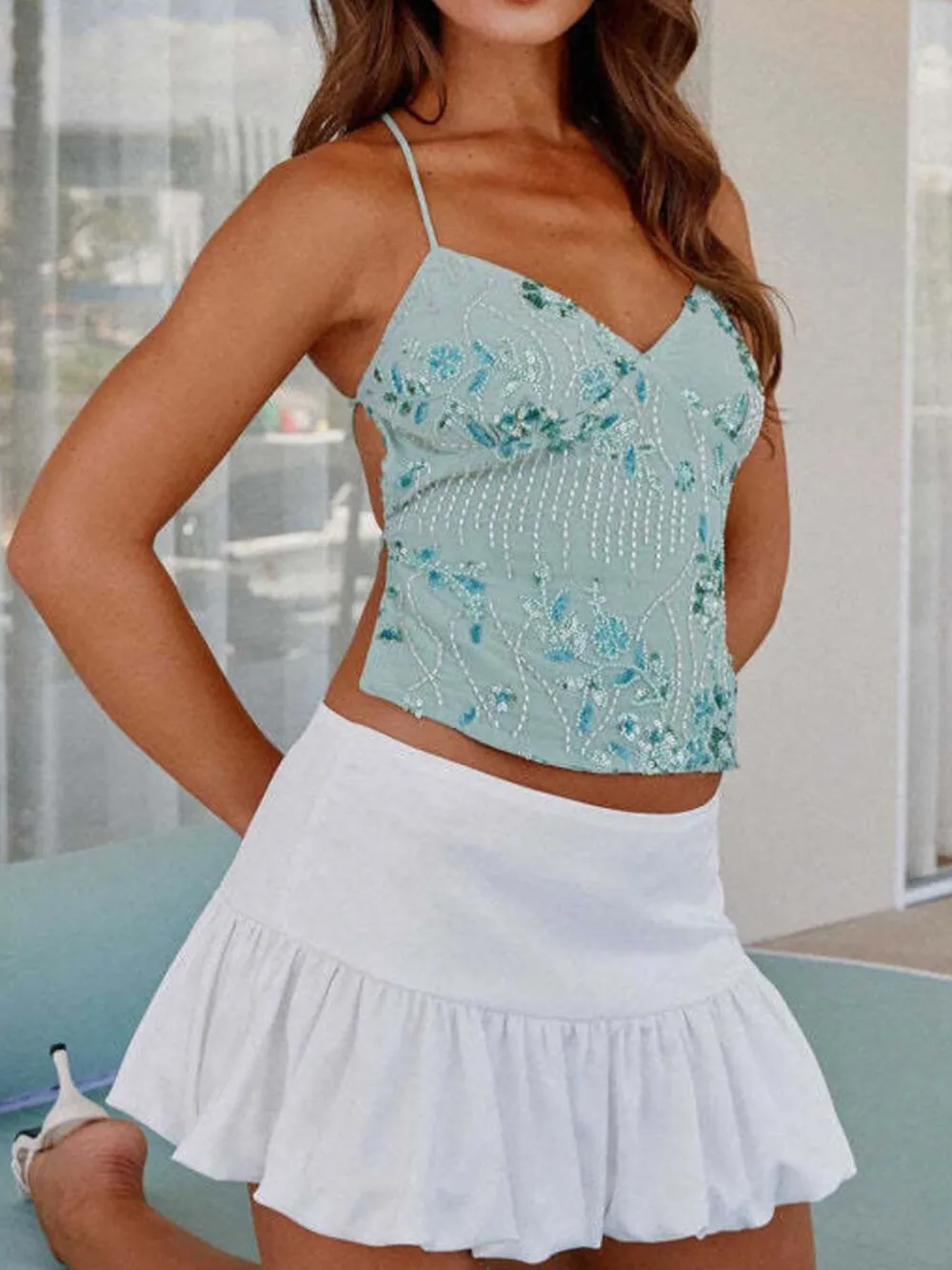 Crisscross Back V-Neck Cami, image 10