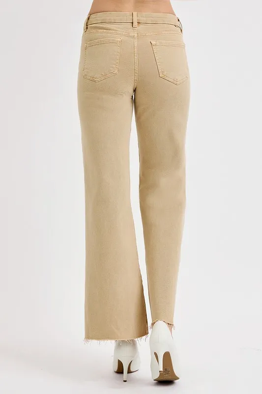 Full Size Raw Hem Wide Leg Jeans Plus Size, image 4