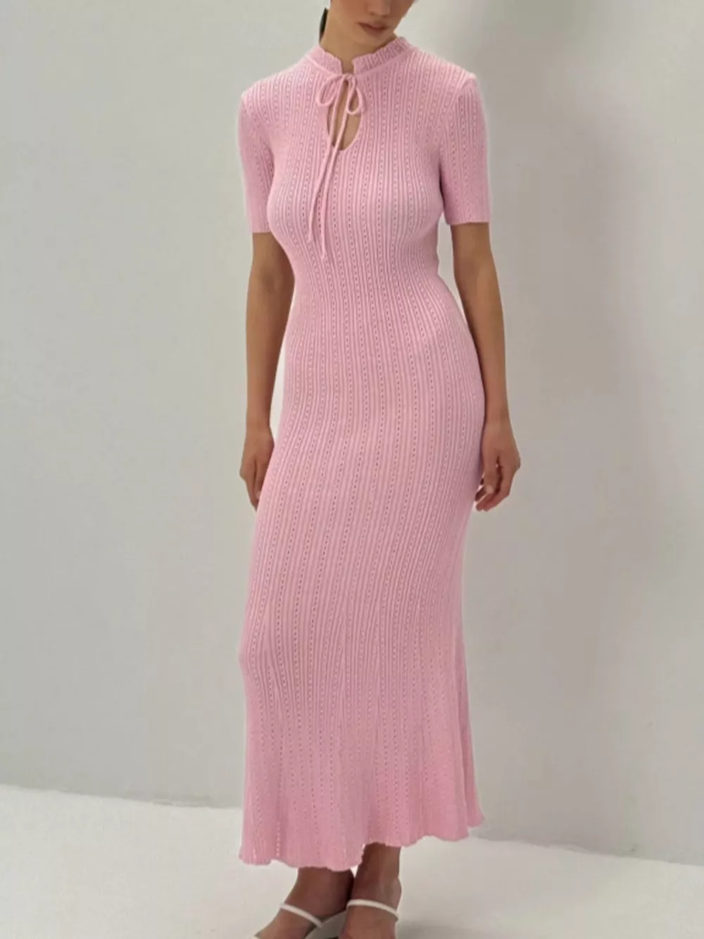 Short Sleeve Knitted Mermaid Dress, image 8