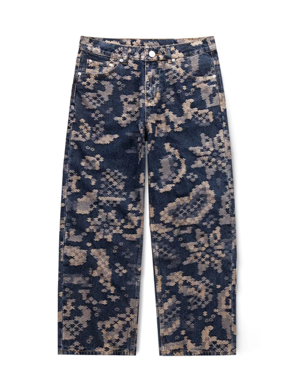 Men's Printed Wide Leg Cargo Pants, image 2