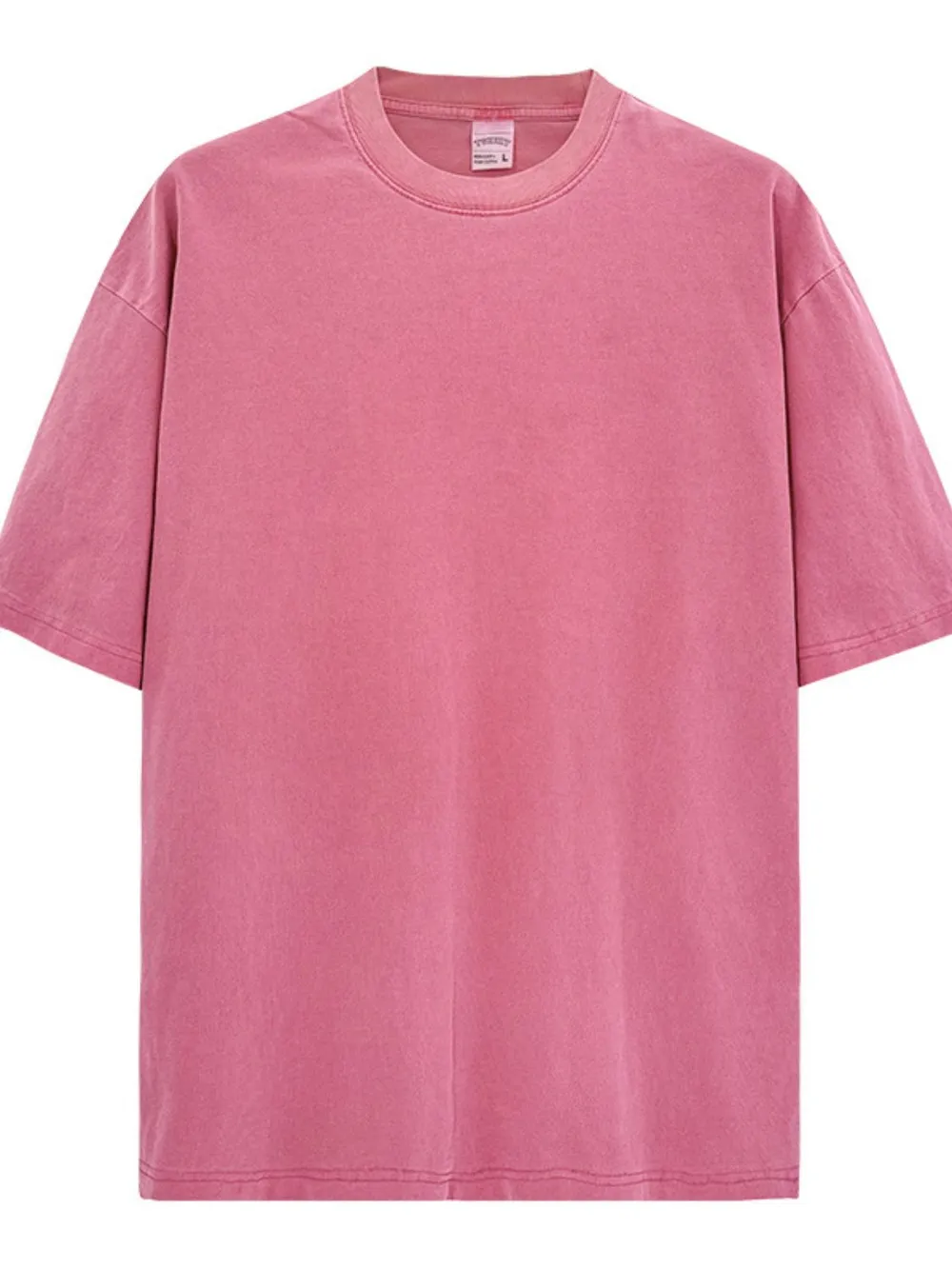 Men's Full Size Round Neck Washed T-Shirt Plus Size, image 3
