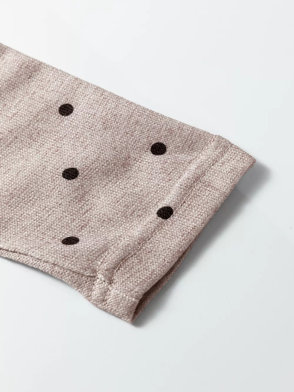 Polka Dot Boat Neck Knit Long Sleeve T Shirt, image 5