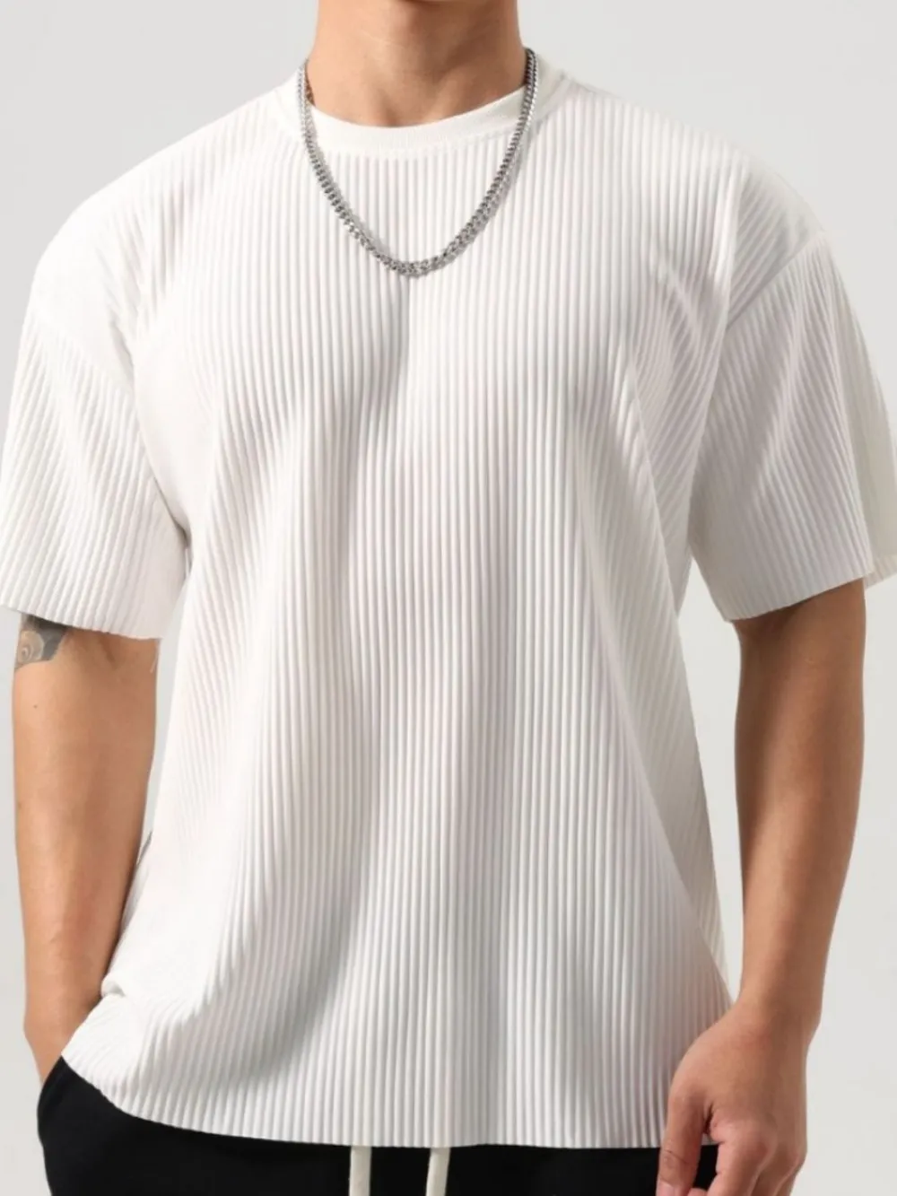 Men's Plus Size Round Neck Half Sleeve T-Shirt, image 3