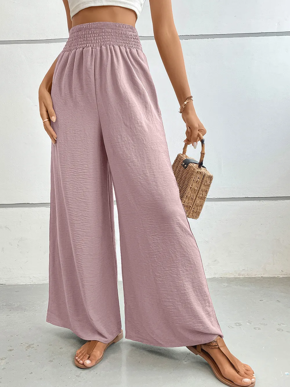 High-Waisted Wide Leg Pants, image 8