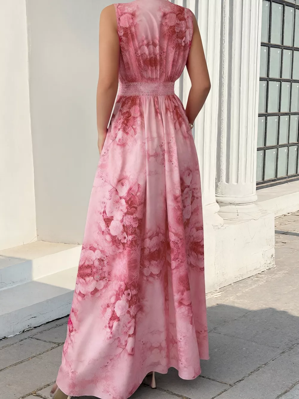 Floral Print Sleeveless Maxi Dress, image 4