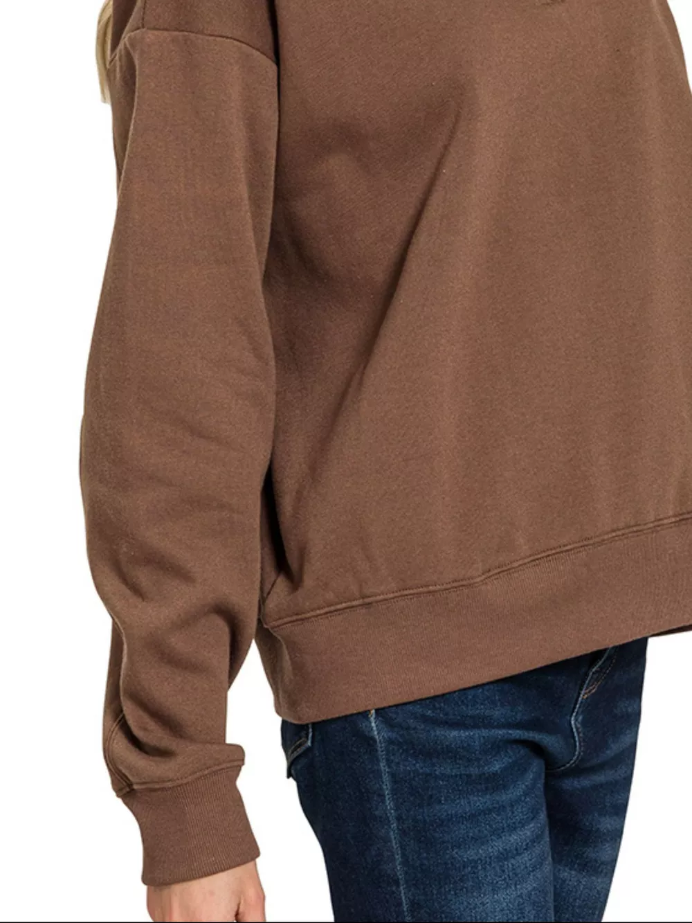 Fleece Half Zip Sweatshirt, image 3