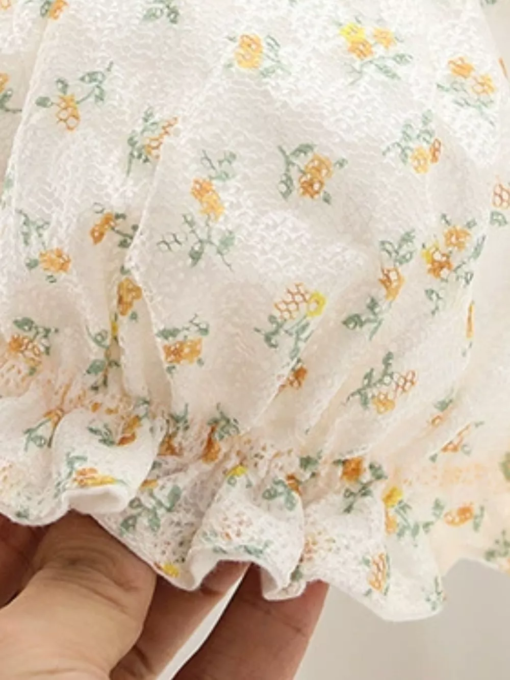 Children's Floral Print Bunny Ear Hat, image 4
