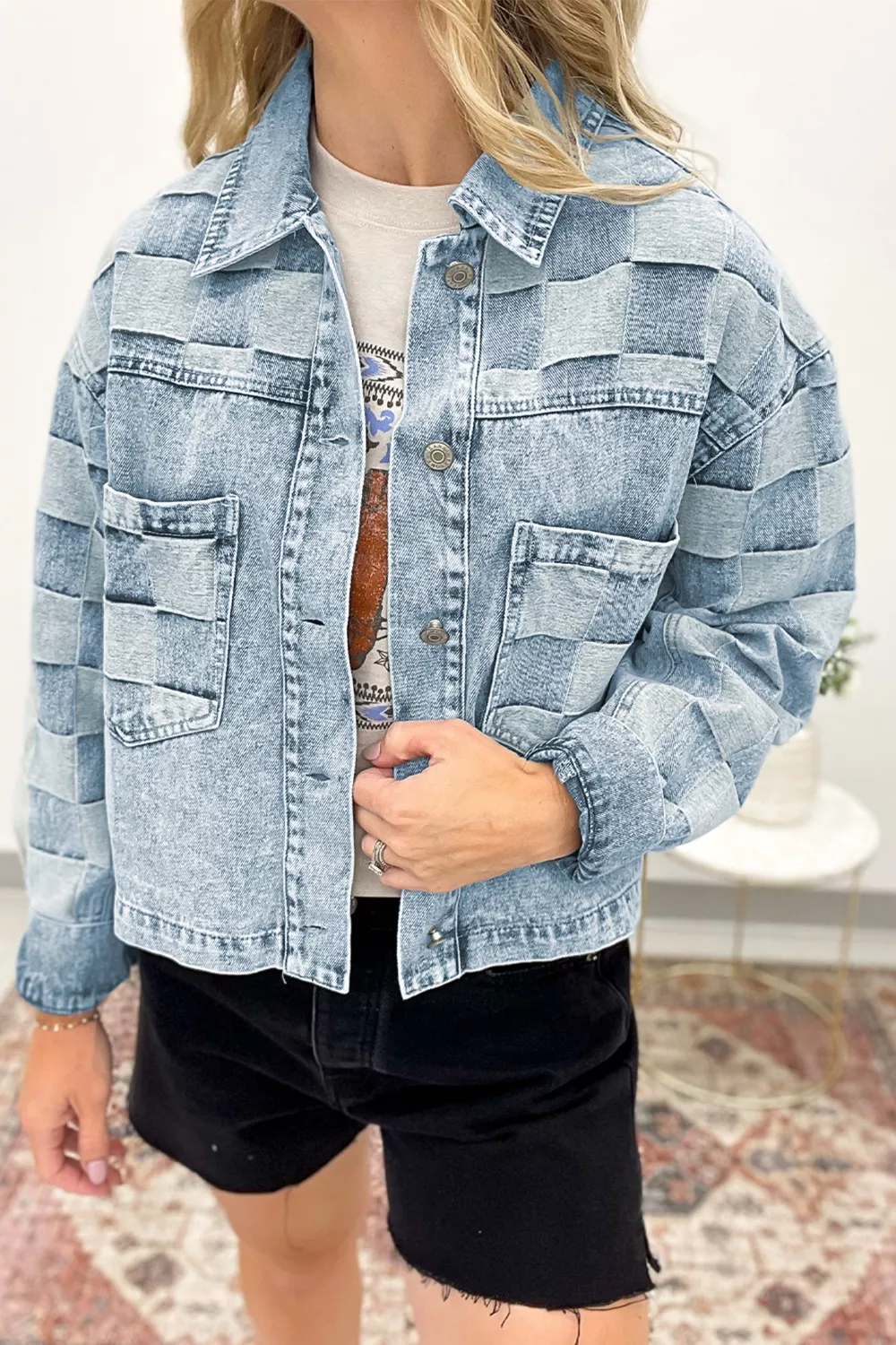 Button Up Wash Denim Jacket, image 3