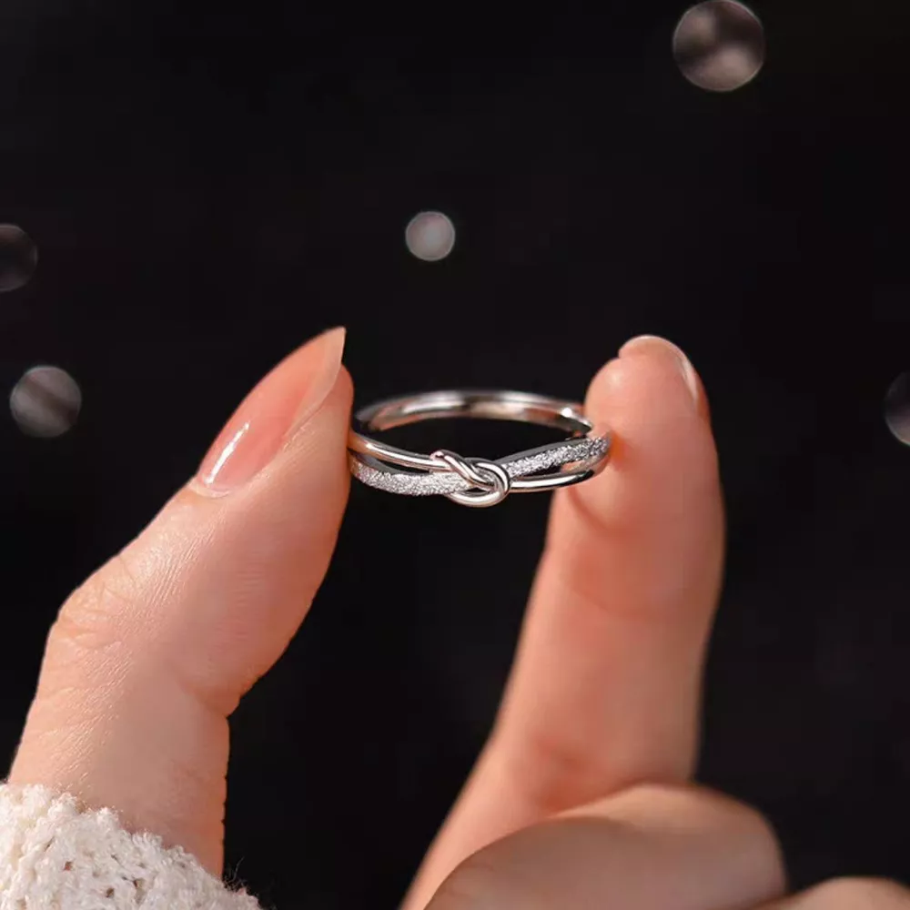 925 Sterling Silver Knot Ring, image 2