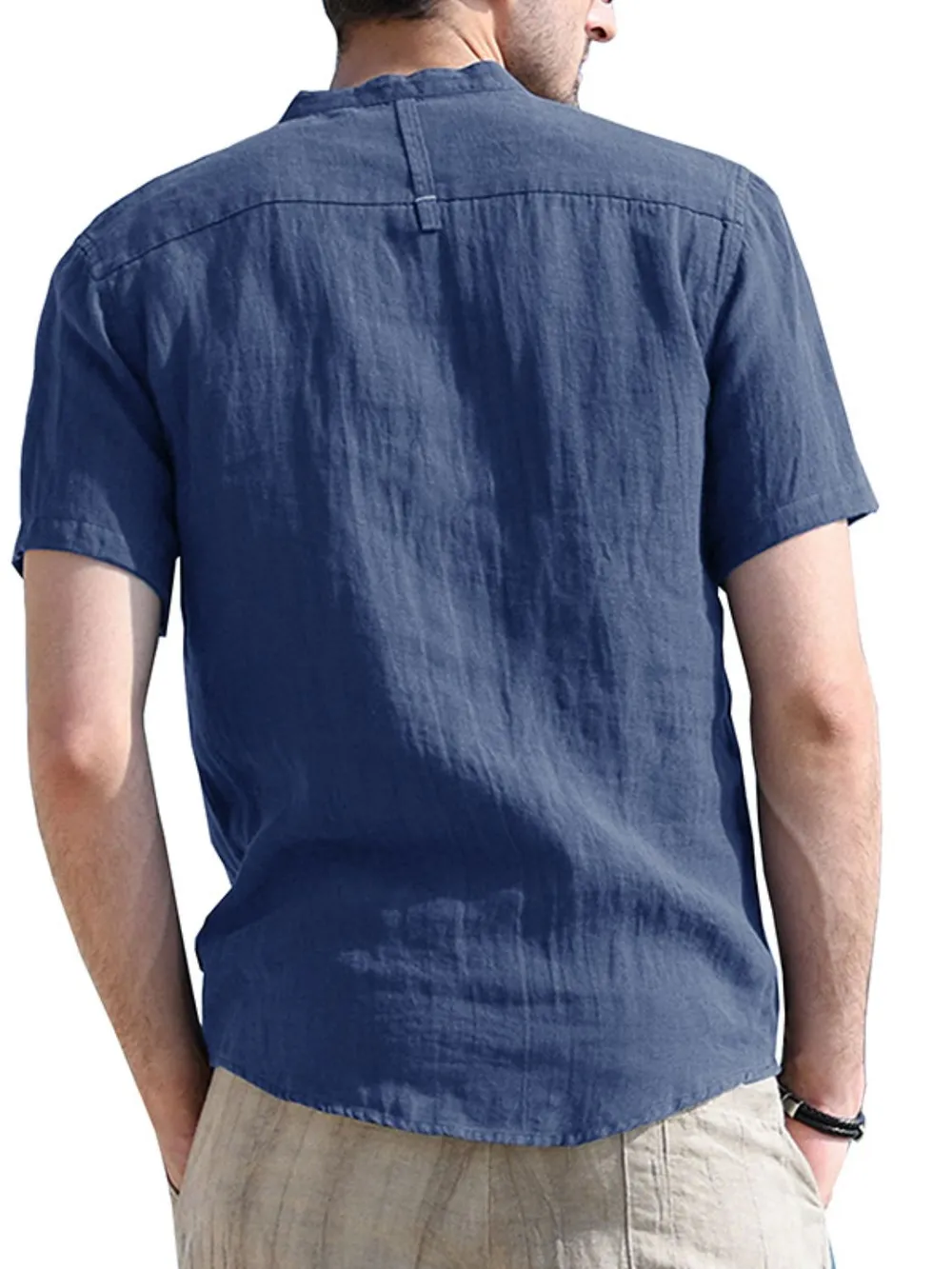 Men's Button Detail Short Sleeve Polo, image 3