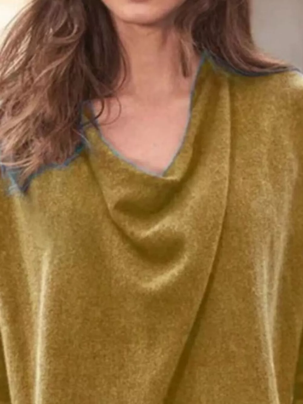 Full Size Cowl Neck Long Sleeve Top Plus Size, image 2