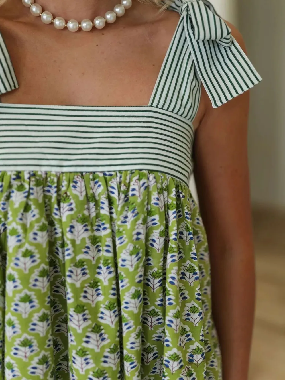 Floral Print Tie Shoulder Summer Dress, image 6