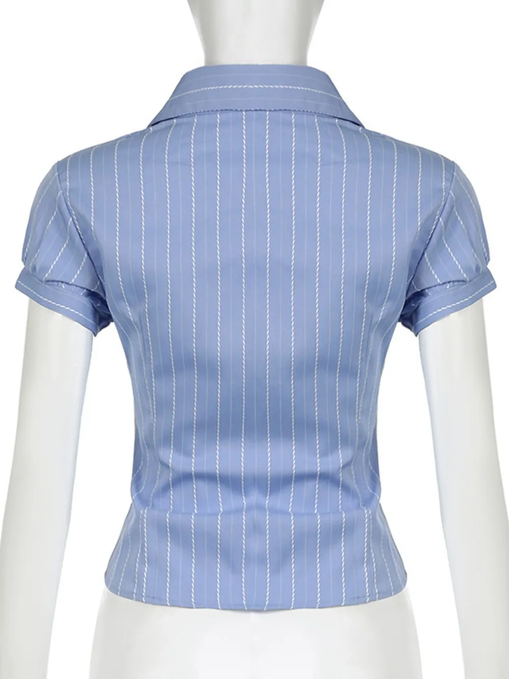 Striped Button-Down Collared Neck Shirt, image 12