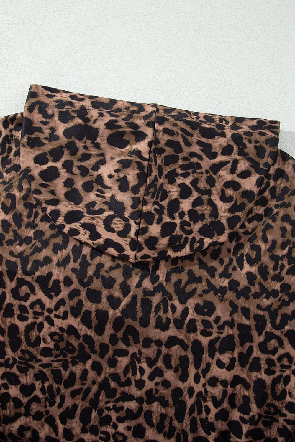 Leopard Print Contrast Striped Detail Long Sleeve Top Pant Set, image 7
